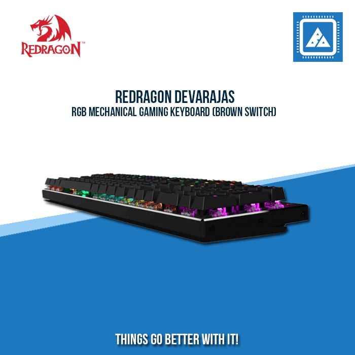 REDRAGON DEVARAJAS RGB MECHANICAL GAMING KEYBOARD (BROWN SWITCH) REDRAGON DEVARAJAS RGB MECHANICAL GAMING KEYBOARD (BROWN SWITCH)